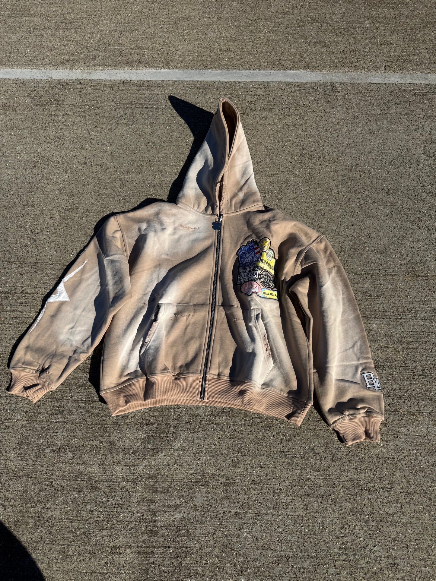 DUNE PATCH ZIP-UP — SAND
