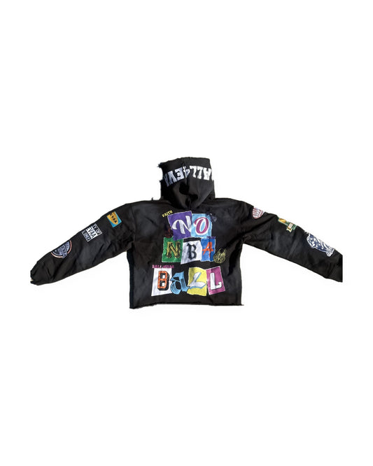 NO NBA BALL ZIP-UP — BLACKOUT