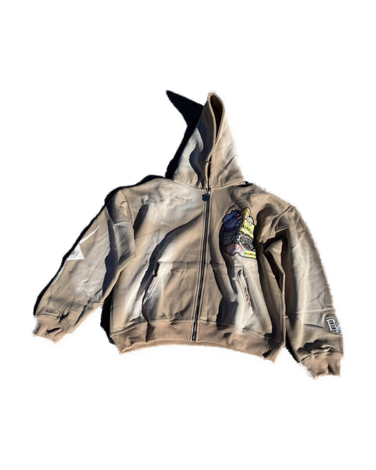 DUNE PATCH ZIP-UP — SAND