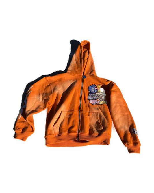 SUNSET PATCH ZIP-UP — ORANGE